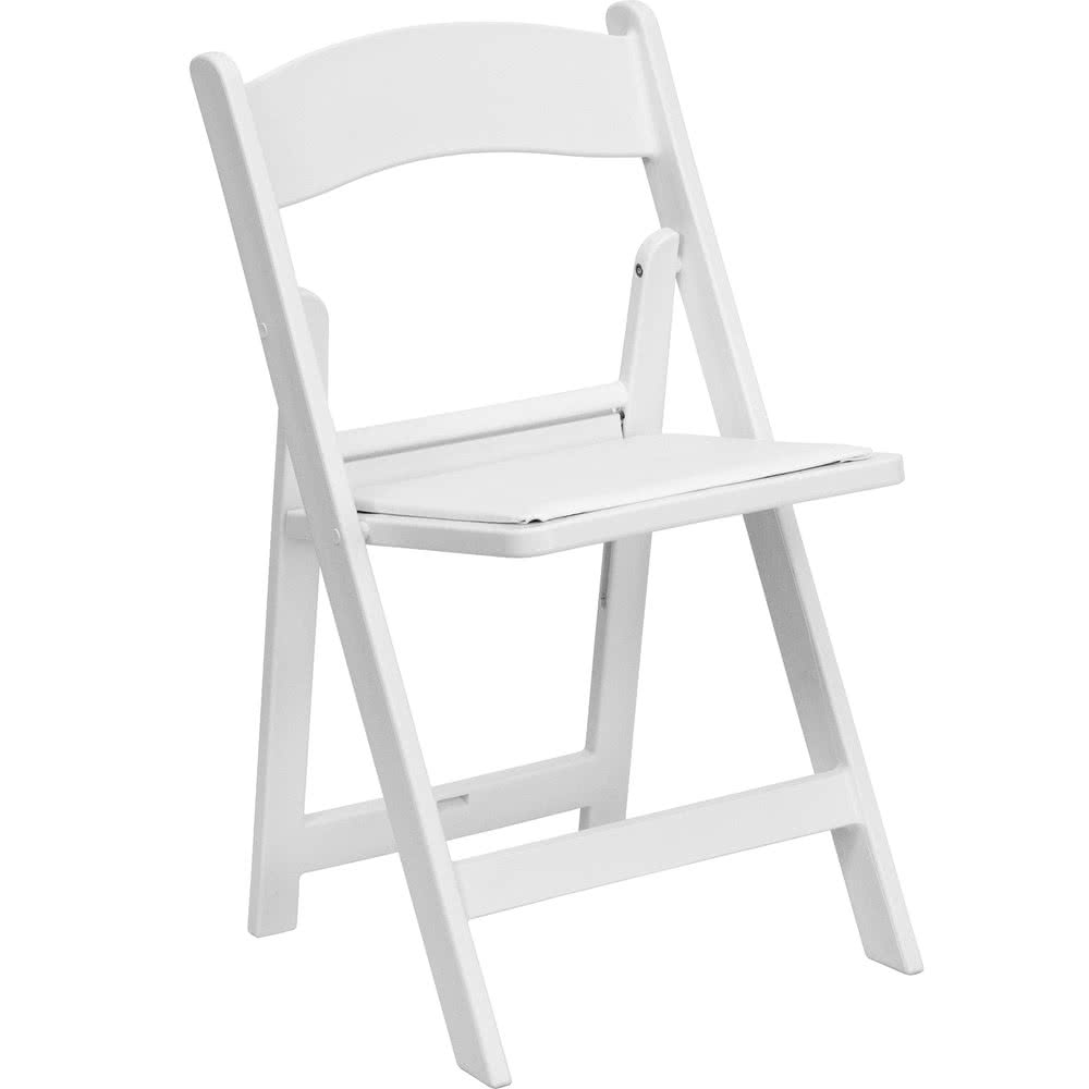 White Padded Resin Chair