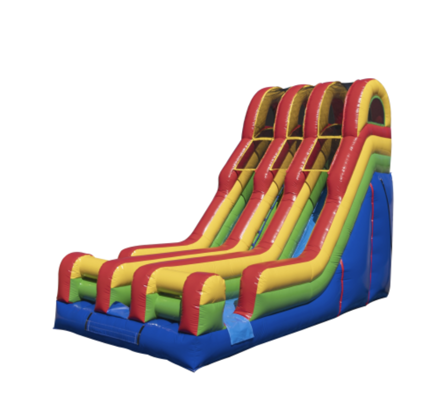 Sunny Stripes Double Lane Slide